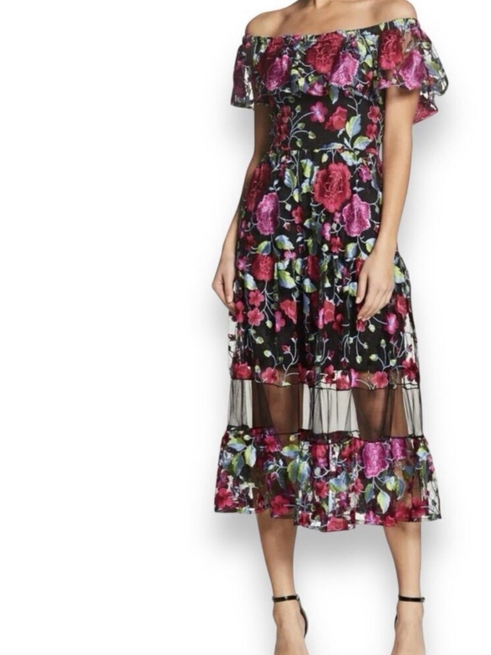 Dress the Population Gabriela off-the-shoulder midi dress - Picture 5 of 7